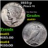 Image 1 : 1923-p Peace Dollar $1 Grades Choice+ Unc