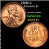 Image 1 : 1941-s Lincoln Cent 1c Grades GEM Unc RB