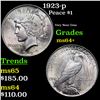 Image 1 : 1923-p Peace Dollar $1 Grades Choice+ Unc