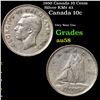 1950 Canada 10 Cents Silver KM# 43 Grades Choice AU/BU Slider