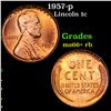 1957-p Lincoln Cent 1c Grades GEM++ RB