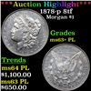 Image 1 : ***Auction Highlight*** 1878-p 8tf Morgan Dollar $1 Graded Select Unc+ PL BY USCG (fc)