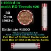 Image 1 : Shotgun Lincoln 1c roll, 1963-d 50 pcs Bank Wrapper.