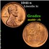 1941-s Lincoln Cent 1c Grades GEM++ RB