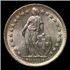 Image 2 : 1959B Switzerland 1/2 Franc Silver KM# 23 Grades GEM Unc