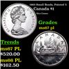 1965 Small Beads, Pointed 5 Canada Dollar $1 Grades GEM++ PL
