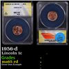 ANACS 1956-d Lincoln Cent 1c Graded ms65 rd By ANACS