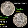 1948B Switzerland 1/2 Franc Silver KM# 24 Grades Select+ Unc