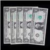Image 2 : 5x Consecutive 1981 $1 Federal Reserve Notes (Philadelphia, PA), All CU Grades CU