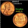 Image 1 : 1944-d Lincoln Cent 1c Grades GEM+ Unc RB