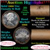 ***Auction Highlight*** Full Roll of Silver 1966 Canadian Dollar with Queen Elizabeth II, 20 Coins i