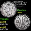 1942D Australia Threepence 3p KM# 37 Grades Choice Unc