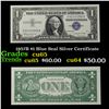 1957B $1 Blue Seal Silver Certificate Grades Gem CU