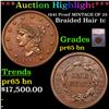 Image 1 : Proof ***Auction Highlight*** 1841 Proof Braided Hair Large Cent MINTAGE OF 25 1c Graded pr65 bn BY 