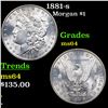 Image 1 : 1881-s Morgan Dollar $1 Grades Choice Unc