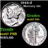 Image 1 : 1944-d Mercury Dime 10c Graded ms67 fsb By SEGS