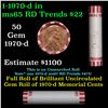 Image 1 : Shotgun Lincoln 1c roll, 1970-d 50 pcs Bank Wrapper.