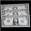 Image 2 : 3x Consecutive 1981 $1 Federal Reserve Notes (Philadelphia, PA), All CU Grades CU