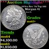 Image 1 : ***Auction Highlight*** 1879-s Rev '78 Top 100 Morgan Dollar $1 Graded Select+ Unc BY USCG (fc)