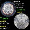 Image 1 : 1886-p Morgan Dollar $1 Grades Choice+ Unc