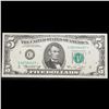 Image 2 : **Star Note** 1974 $5 Green Seal Federal Reserve Note (Philadelphia, PA) Grades Choice AU/BU Slider