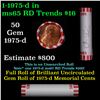 Image 1 : Shotgun Lincoln 1c roll, 1975-d 50 pcs Bank Wrapper.