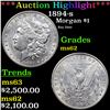 Image 1 : ***Auction Highlight*** 1894-s Morgan Dollar $1 Graded Select Unc BY USCG (fc)