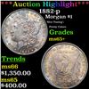 ***Auction Highlight*** 1882-p Morgan Dollar $1 Graded ms65+ BY SEGS (fc)