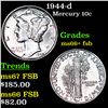 Image 1 : 1944-d Mercury Dime 10c Grades GEM++ FSB