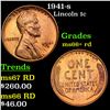 1941-s Lincoln Cent 1c Grades GEM++ RD