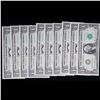 Image 2 : 10x Consecutive **Star Note** 1977A $1 Federal Reserve Notes (Philadelphia, PA), All CU Grades CU