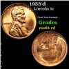 Image 1 : 1953-d Lincoln Cent 1c Grades GEM Unc RD