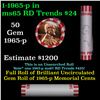 Image 1 : Shotgun Lincoln 1c roll, 1965-p 50 pcs Bank Wrapper.