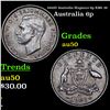 Image 1 : 1942D Australia Sixpence 6p KM# 38 Grades AU, Almost Unc