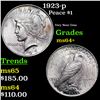 Image 1 : 1923-p Peace Dollar $1 Grades Choice+ Unc