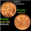 Image 1 : 1945-s Lincoln Cent 1c Grades GEM++ Unc RD