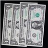 Image 2 : 4x Consecutive 1995 $1 Federal Reserve Notes (New York, NY), All CU Grades CU