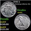 Image 1 : 1941-s Walking Liberty Half Dollar 50c Grades Select Unc
