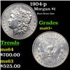 Image 1 : 1904-p Morgan Dollar $1 Graded ms63+ BY SEGS