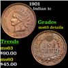 Image 1 : 1901 Indian Cent 1c Grades Unc Details