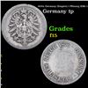 1876x Germany (Empire) 1 Pfennig KM# 1 Grades f+