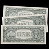Image 3 : 3x Consecutive 2006 $1 Federal Reserve Notes (St. Louis, MO), All CU Grades CU