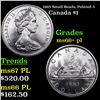 1965 Small Beads, Pointed 5 Canada Dollar $1 Grades GEM++ PL