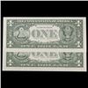 Image 3 : 2x Consecutive 1985 $1 Federal Reserve Notes (Atlanta, GA), All CU Grades CU