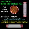 Image 1 : Shotgun Lincoln 1c roll, 1979-d 50 pcs Bank Wrapper.