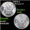 Image 1 : 1904-o Morgan Dollar $1 Graded ms66 BY SEGS