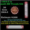 Image 1 : Shotgun Lincoln 1c roll, 1964-d 50 pcs Bank Wrapper.