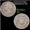 1939 Dominican Republic 10 Centavos Silver KM# 19 Grades f, fine