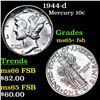 Image 1 : 1944-d Mercury Dime 10c Grades GEM+ FSB