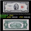 Image 1 : 1953C $2 Red Seal United States Note Key To The Series Grades vf+